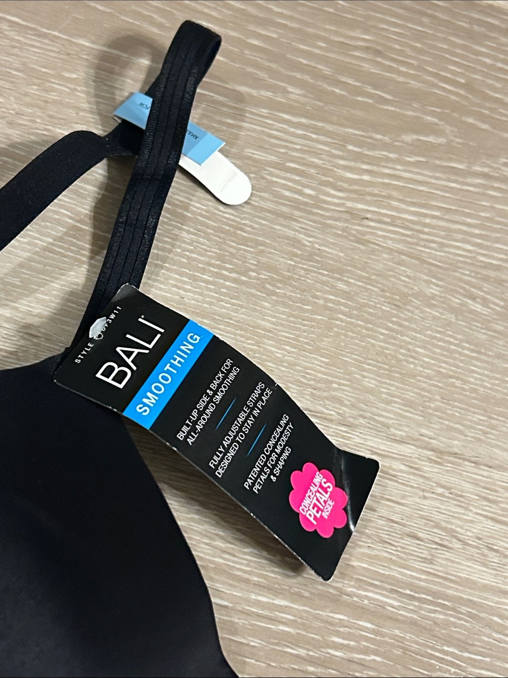 Bali Black Smoothing One Smooth U Collection T-Shirt Bra Sz 34C - Picture 2 of 7